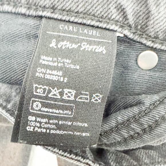 & Other Stories Loose Fitting Charcoal Straight Leg Denim Jeans Size 25 EUR - Picture 8 of 11